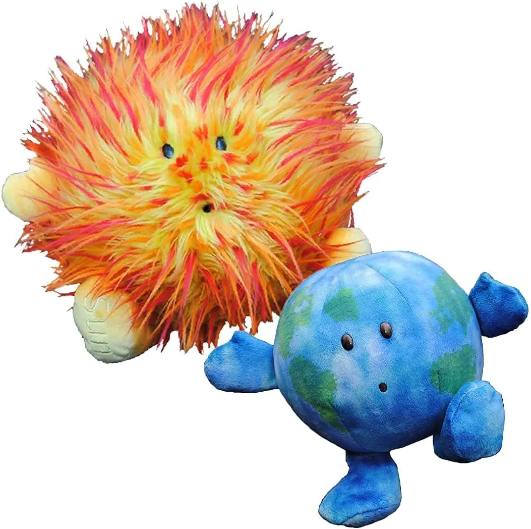 Celestial Buddies Earth Buddy & Sun Buddy Learning Science Astronomy Space Solar System Educational Plush Blue Planet Toys