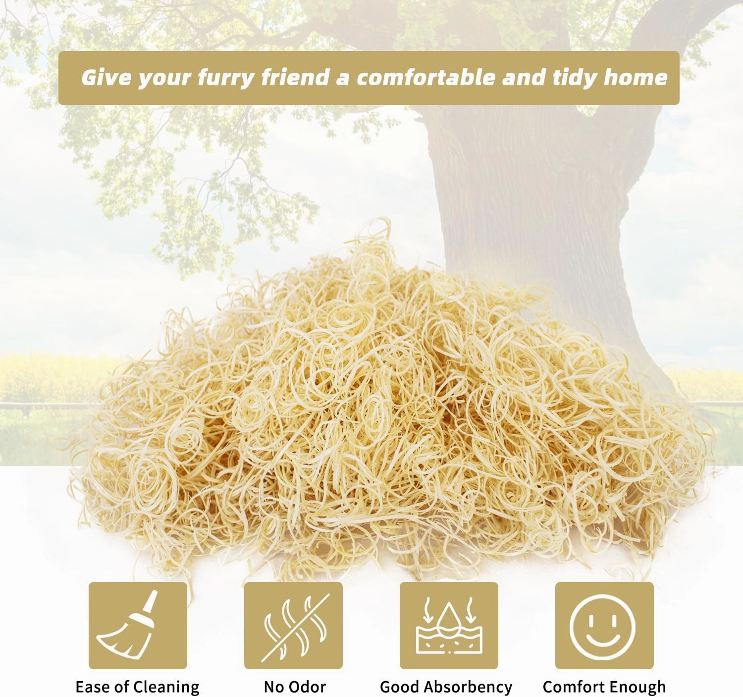 Chicken Nesting Pads Material, 5 LB Aspen Excelsior Natural, Chicken Coop Accessories, Hen Nest Bedding Box Liners for Laying Eggs, Bird Nests for Cage, Poultry Nesting