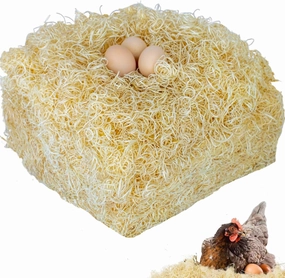 Chicken Nesting Pads Material, 5 LB Aspen Excelsior Natural, Chicken Coop Accessories, Hen Nest Bedding Box Liners for Laying Eggs, Bird Nests for Cage, Poultry Nesting