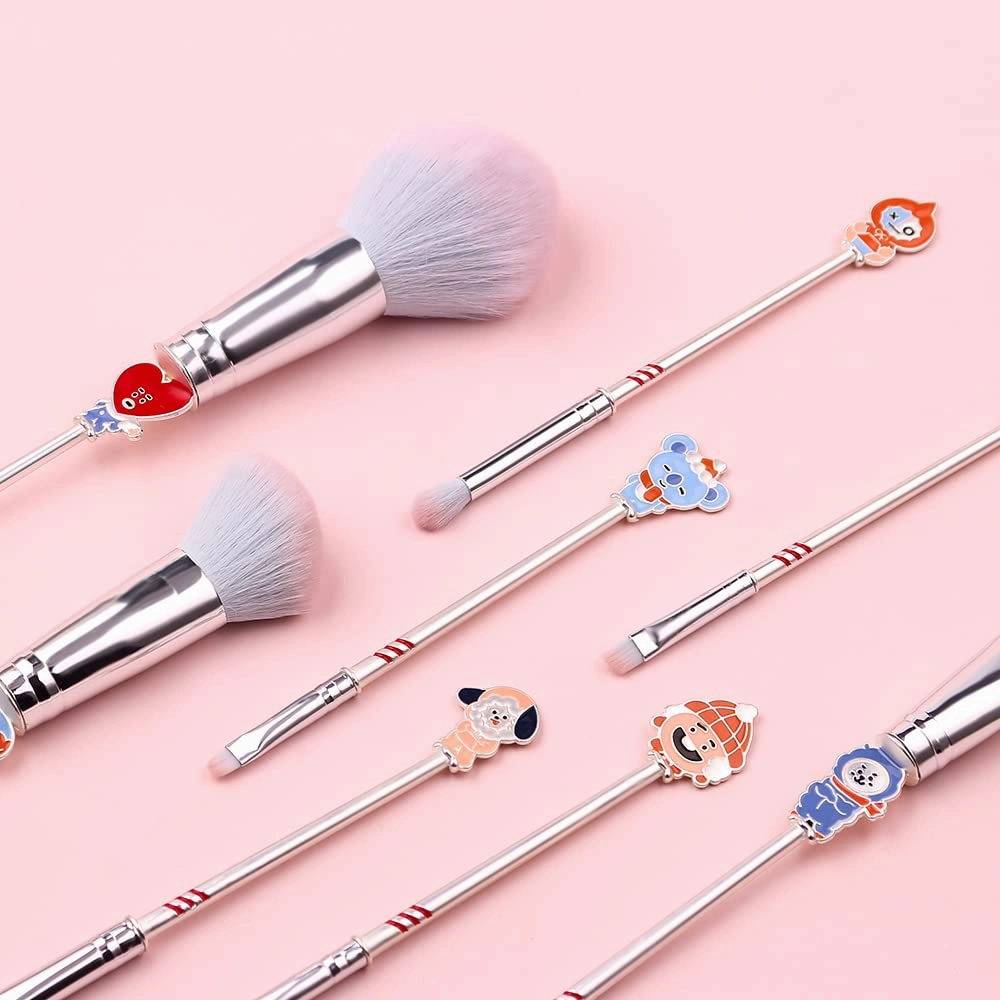 Christmas Makeup Brush Set 8pcs Premium Synthetic Santa Cartoon Makeup Brushes Professional Brushes Set Make up Brush Kit Foundation Powder Blush Eyeshadow Eyebrow Contour concealer Merry Christmas Makeup Brushes Set 15-1