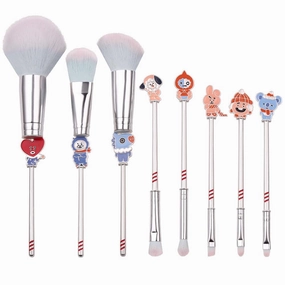 Christmas Makeup Brush Set 8pcs Premium Synthetic Santa Cartoon Makeup Brushes Professional Brushes Set Make up Brush Kit Foundation Powder Blush Eyeshadow Eyebrow Contour concealer Merry Christmas Makeup Brushes Set 15-1