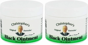 Christopher's Original Formulas Black Drawing Ointment, Natural Herbal Drawing Salve Ointment, 2 oz - Pack of 2