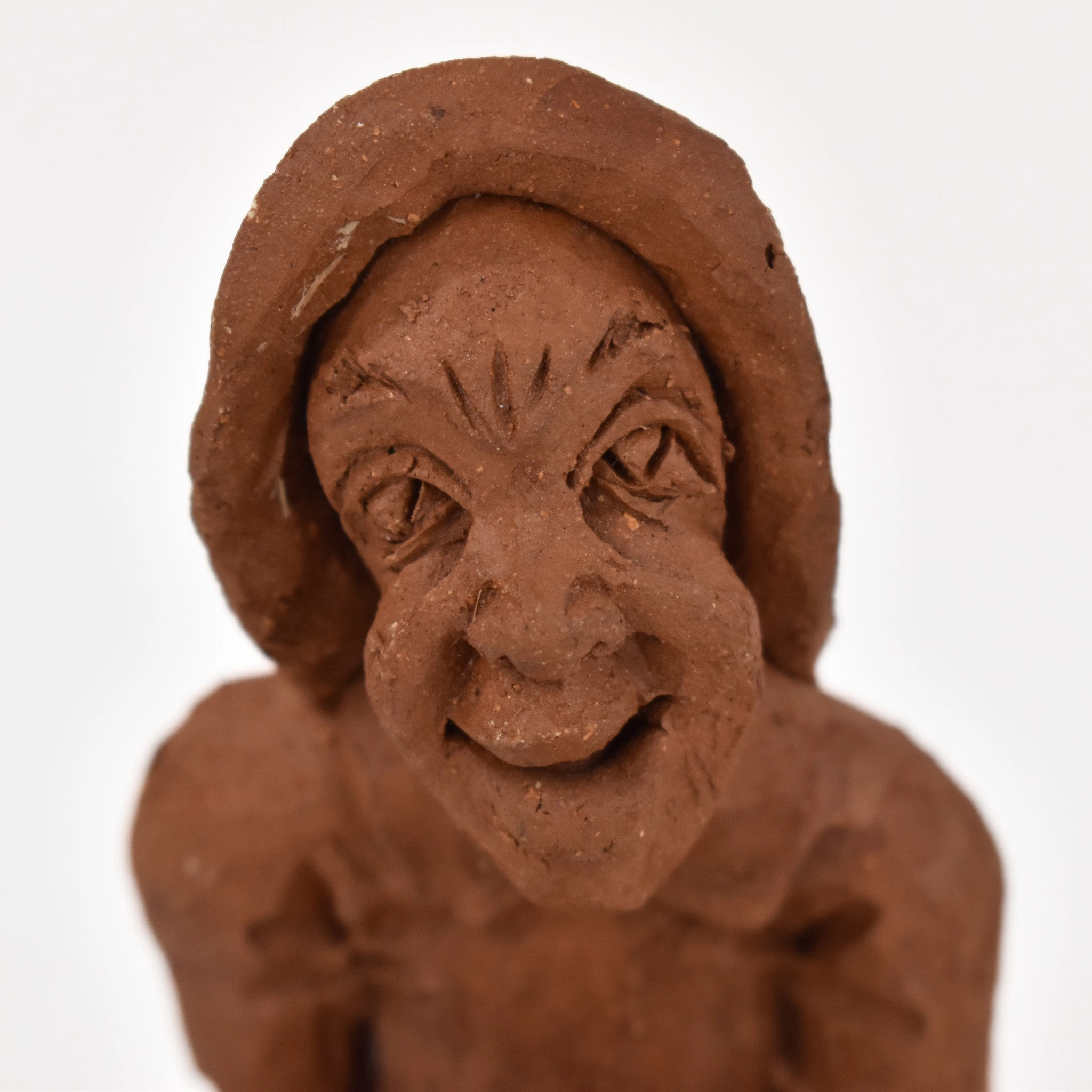 Clay Figure Man Playing Musical Instrument Malawi