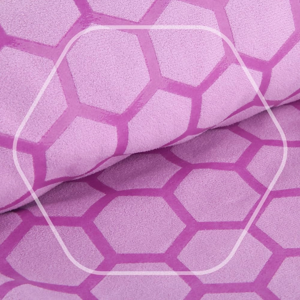 Clever Yoga Non-Slip Hot Yoga Towel Mat - Sweat Absorbent Microfiber Suede & Double Sided Grip Hot Yoga Mat Towel with Honeycomb Design, Easy Portable for Pilates, Exercise, Workout - Lilac