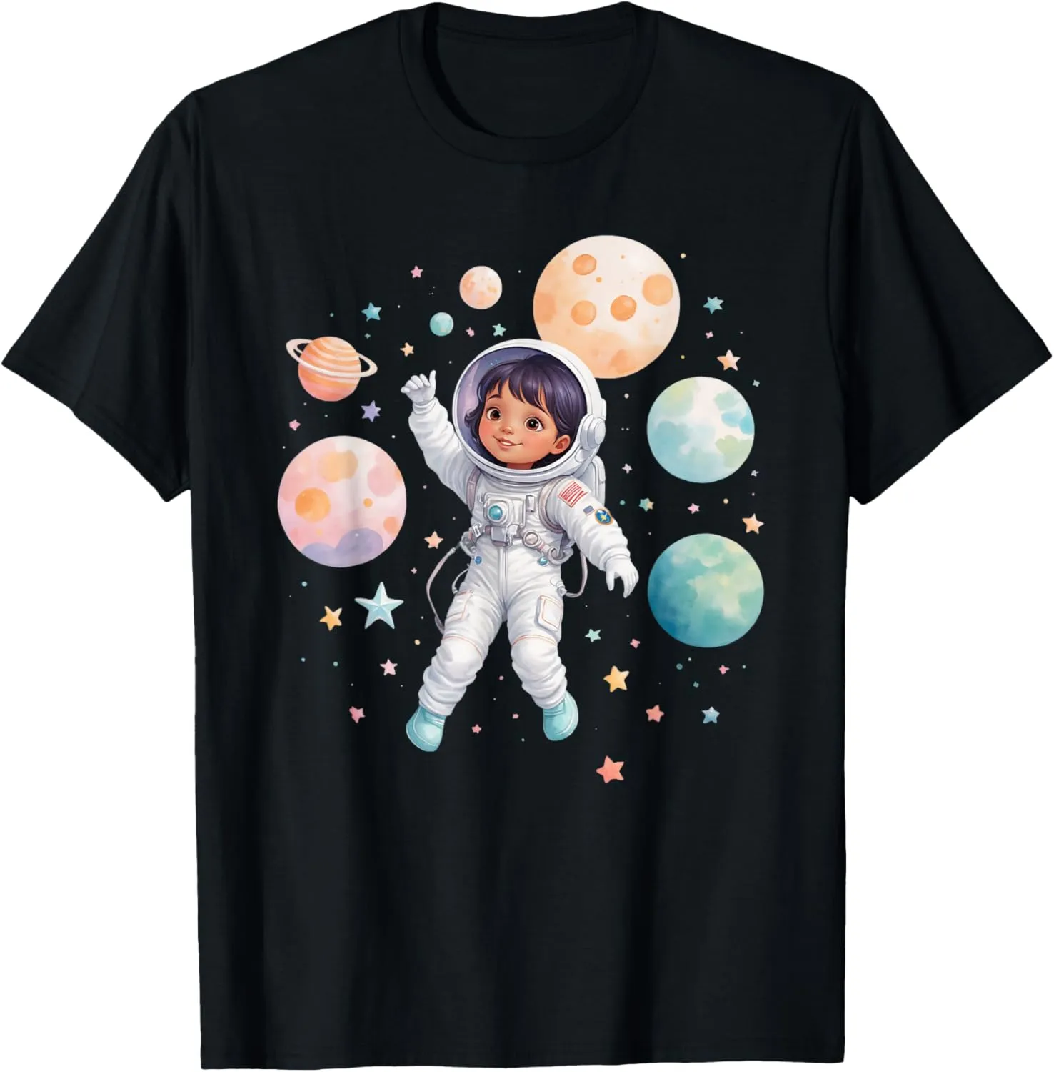 Cool Kids Future Astronaut Girl | Cute Space Explorer Design T-Shirt
