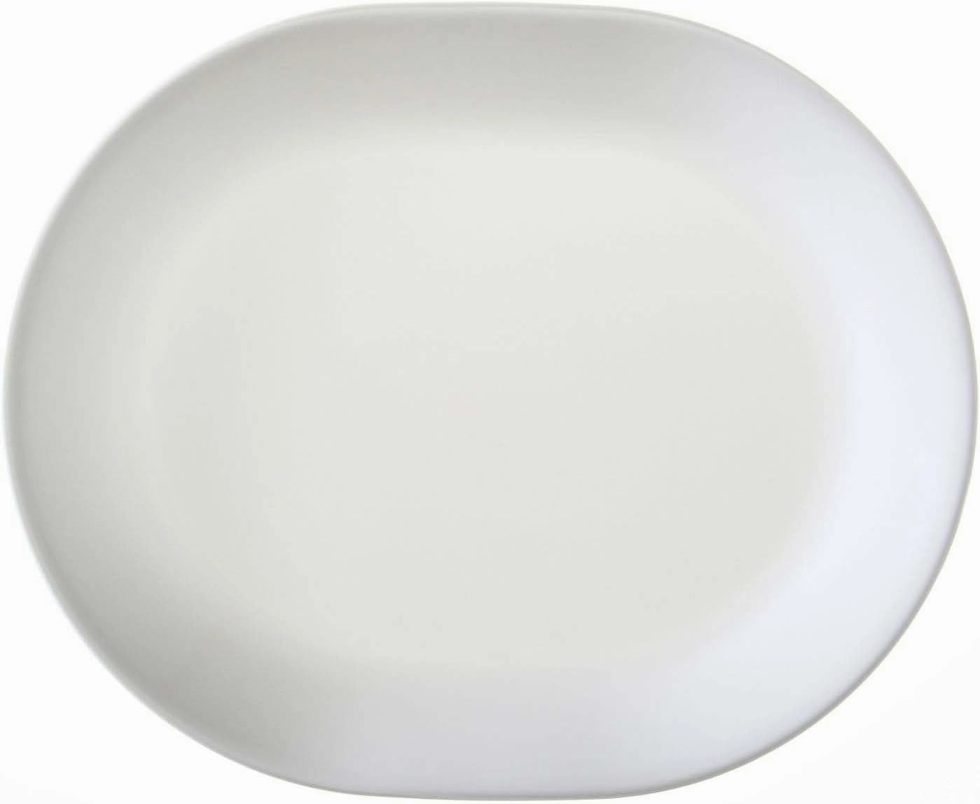 Corelle 3128 Vitrelle Glass Winter Frost White Serving Platter, Pack of 3, 32 Centimeters