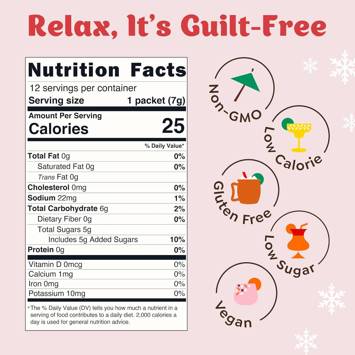 Craftmix Holiday Variety Pack, Makes 12 Drinks, Skinny Cocktail Mixers, Mocktails Non-Alcoholic Drinks - Made With Real Fruit - Vegan Low-Carb, Low-Sugar, Non-GMO, Dairy Free, Gluten Free, Easy to Mix