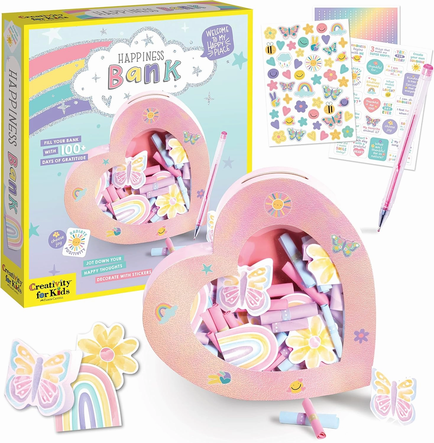 Creativity for Kids Happiness Bank - Craft Kits for Girls and Boys, Kids Toys - Mindfulness Craft for Kids Ages 7-10 