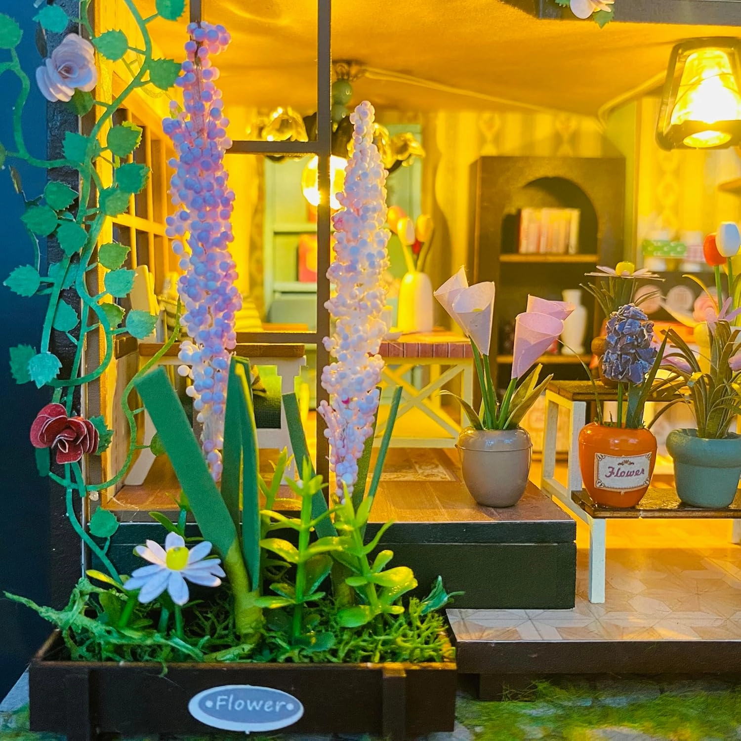 CRIOLPO DIY Miniature Doll House Kit, Tiny House Kit with Furniture, Tiny 3D Wooden Doll House Craft Model, Tiny House Making Kit, Inventive Craft Kits, for Craft Enthusiasts - Darcy Flower Room