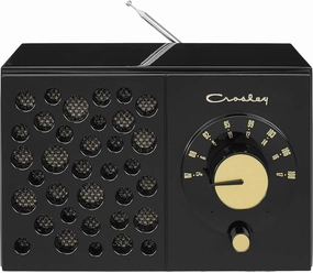 Crosley CR3042A-BK Maverick Portable AM/FM Radio with Bluetooth Receiver, Black