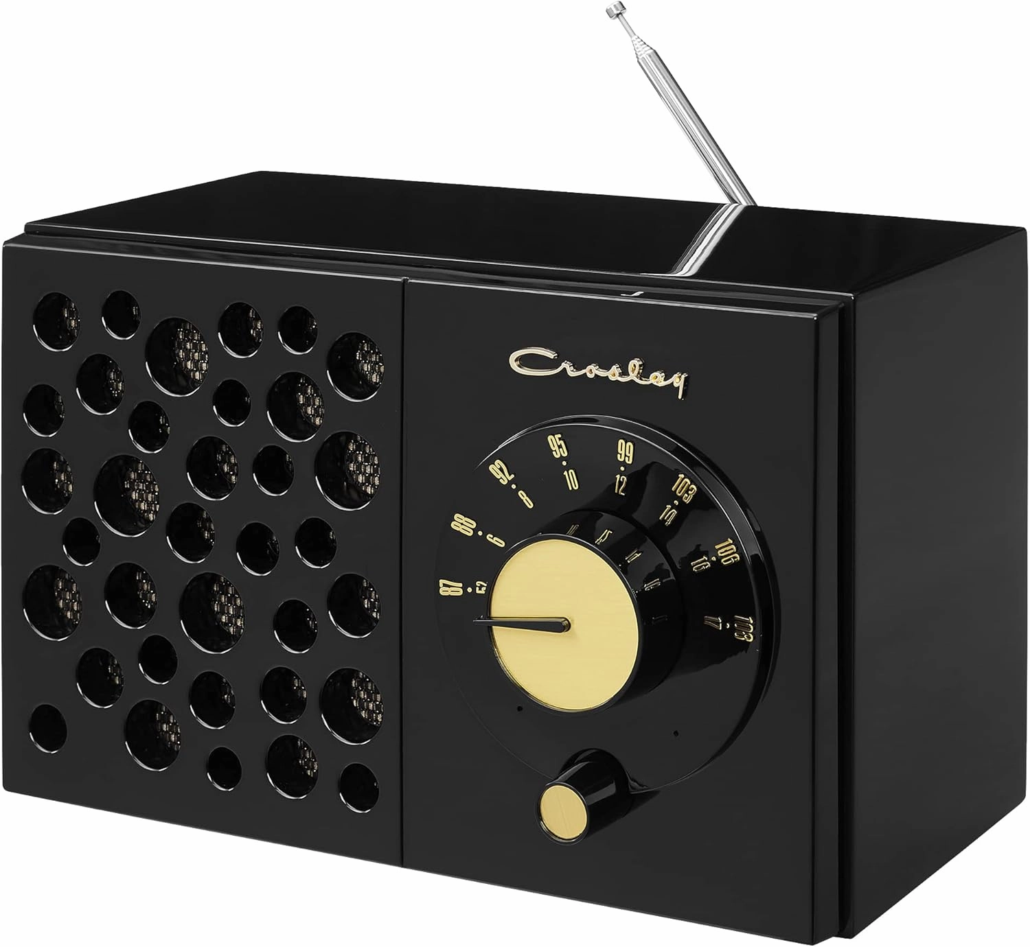 Crosley CR3042A-BK Maverick Portable AM/FM Radio with Bluetooth Receiver, Black