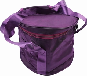 Crystal Bowl Storage Bag, Portable Music Bowl Storage Bag Crystal Singing Bowl Carrying Case with 2 External Pocket Dual (12in Pure)