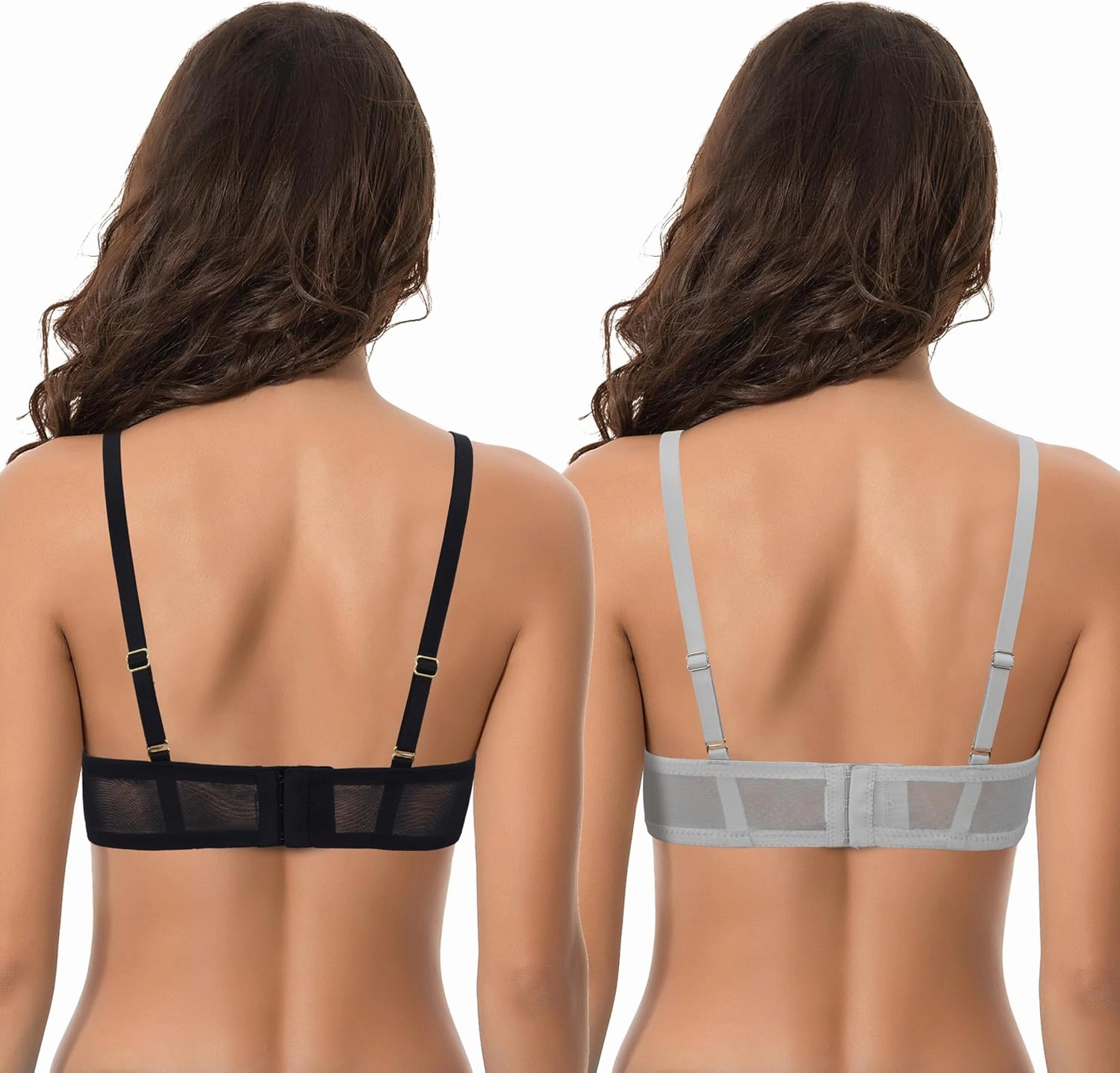 Curve Muse Women's Plus Size Add 1  Cup Push Up Perfect Shape Underwire Lace Bra