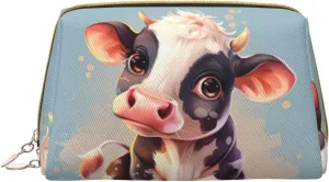 Cute Cow Toiletry Pouch, Travel-Friendly Makeup Organizer For Makeup Brushes, Lipsticks