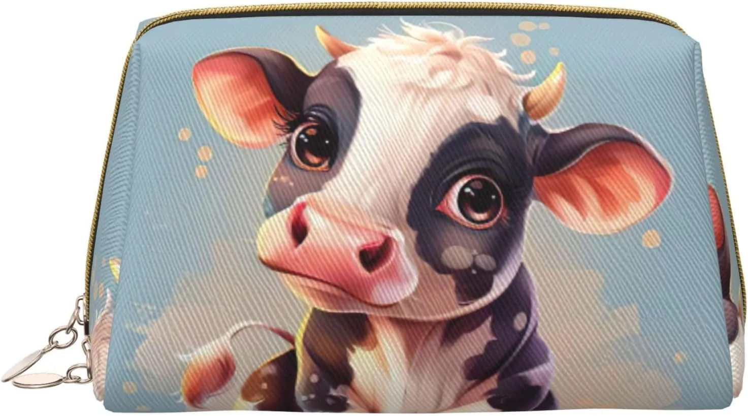Cute Cow Toiletry Pouch, Travel-Friendly Makeup Organizer For Makeup Brushes, Lipsticks