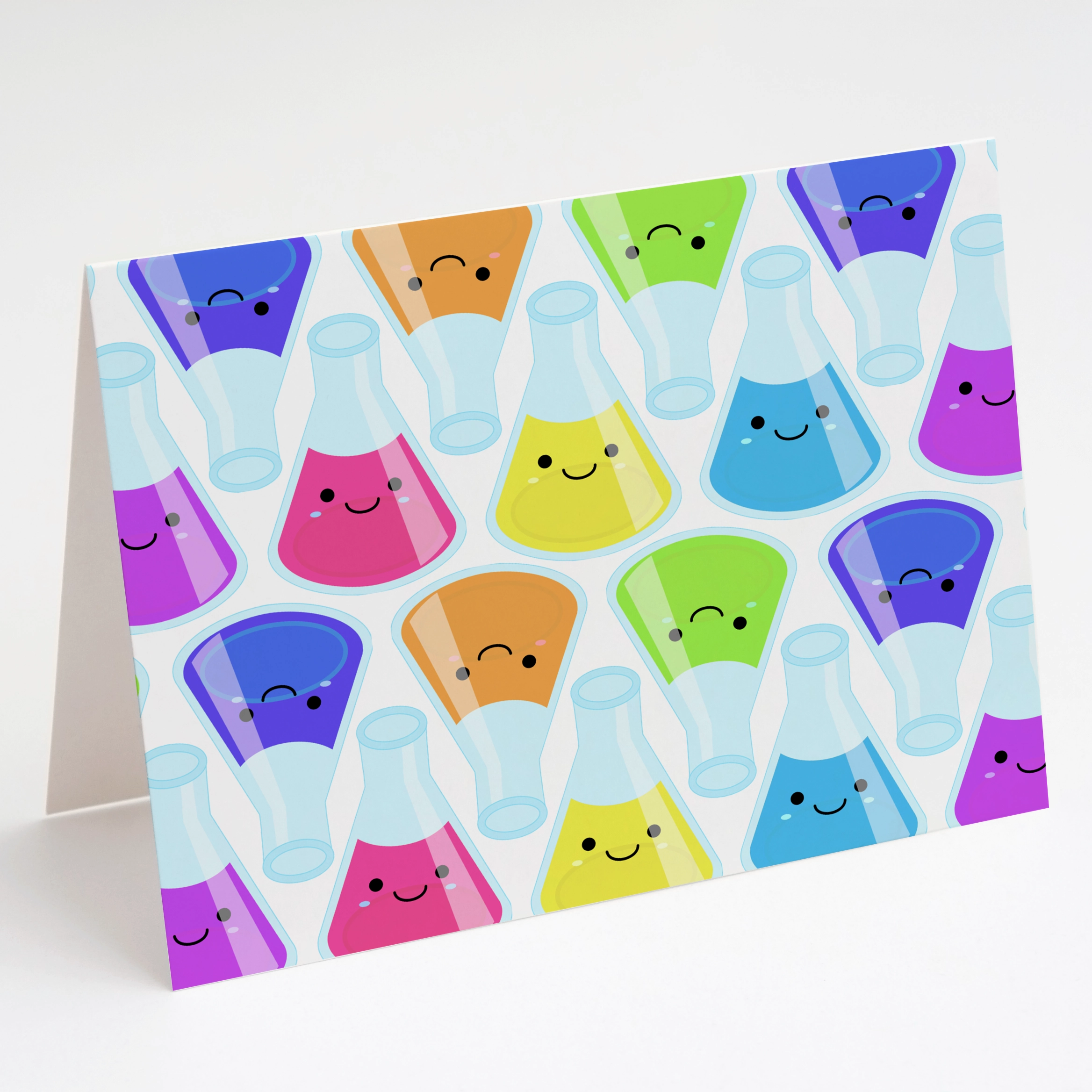 Cute Erlenmeyer Flasks - Chemistry Card