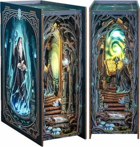 CUTEBEE Book Nook Kit - DIY Miniature House Dollhouse Kit for Adult and Teens, Booknook Bookshelf Decor Alley Model Build with LED Light, Gifts for Family and Friends (The Gate of Wonderland)
