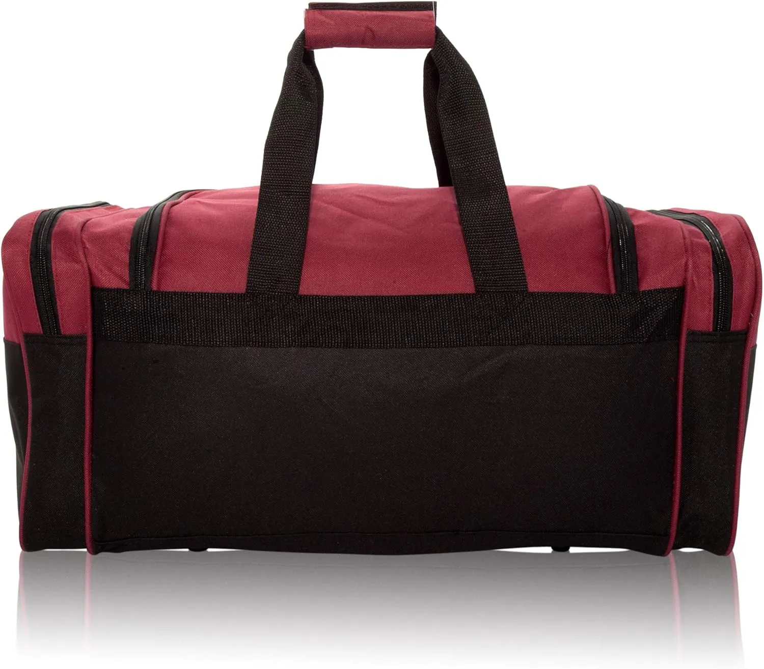 DALIX 21" Blank Sports Duffle Bag Gym Bag Travel Duffel with Adjustable Strap in Maroon