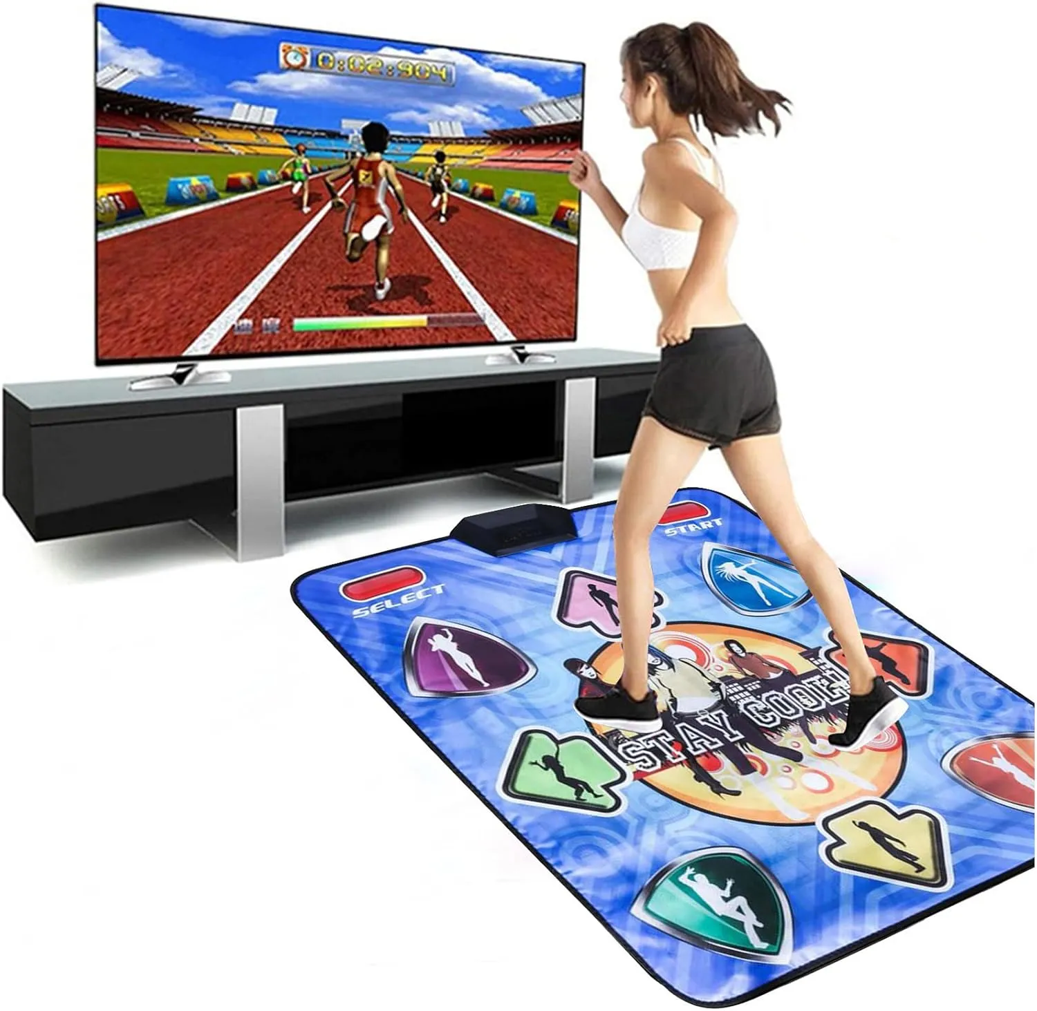 Dance Mat for Adults Kids Wireless Plug and Play Multi-Function PC USB Dancing Mat for PC Video Game Family Home Entertainment Musical Electronic Dance Mat Xmas Birthday Gifts Toys for Kids