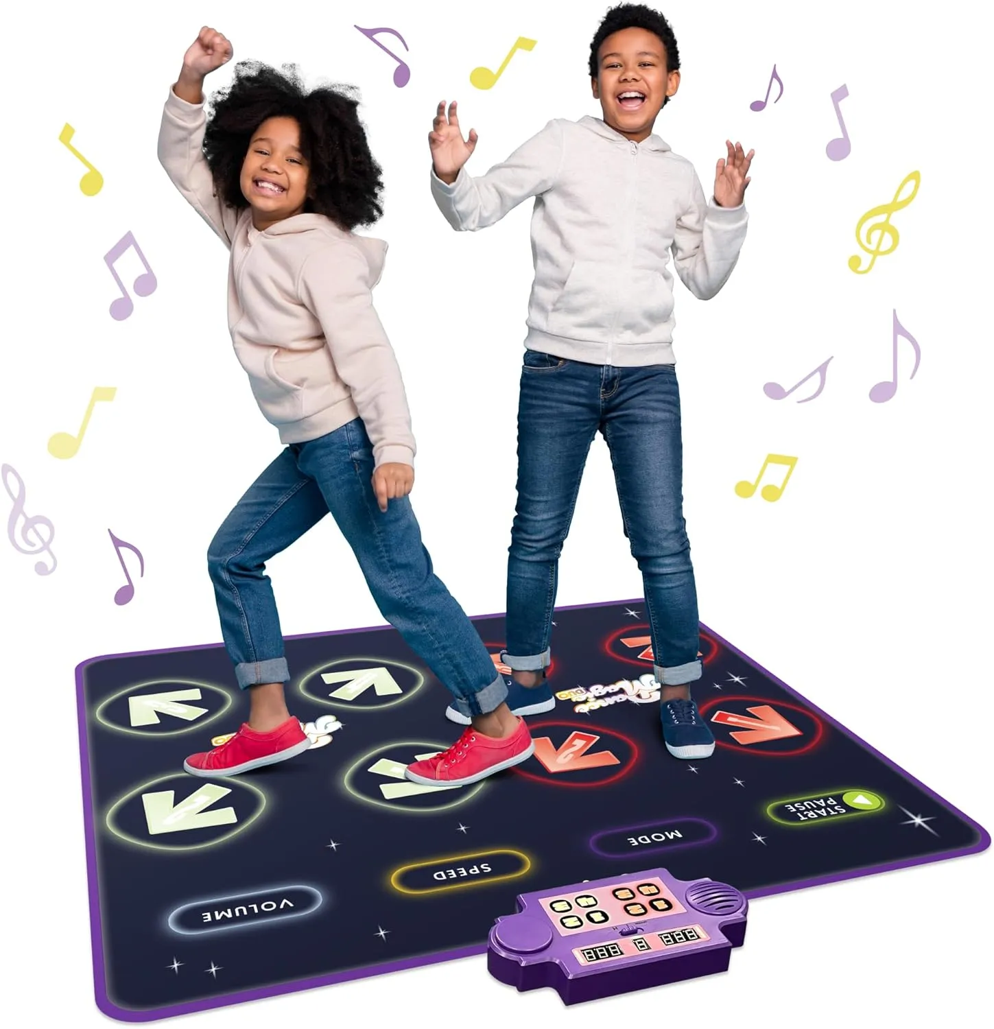Dance Mat - with 8 Levels & Songs, 3 Speeds and 2 Modes - Light Up Electronic Kids Dance Mat for Kids Ages 4-8, 8-12, Toddlers 3-5 / Dance Pad, Dancing Mat Toy Gift for Girls and Boys