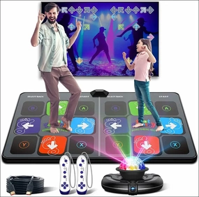 Dance mat game for tv/pc family sports video game anti-slip music fitness carpet wireless double