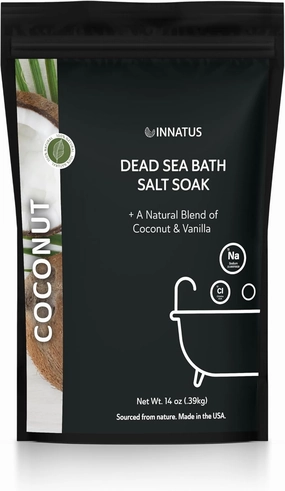 Dead Sea Soothing Bath Salt Soak with 21 Minerals – Relaxing, Detoxifying, and Nourishing for Skin – 14oz, Infused with Natural Oils – Rejuvenate Mind & Body. (Coconut)