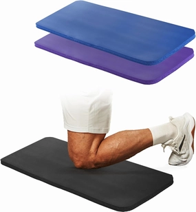 DEAYOU 3 Pack Yoga Knee Pads Cushion, Thick Workout Knee Mats, Portable Yoga Mat Accessory for Pain Free Elbows, Wrist, Forearms, Floor Exercises, Home Gym, Pilates, Planks, 24"x10"x0.6", 3-Color