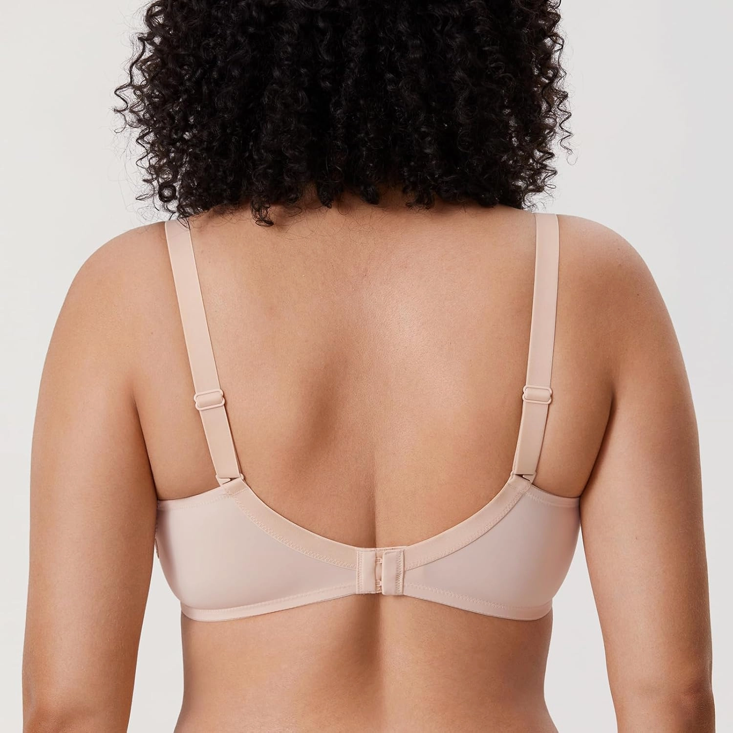 DELIMIRA Women's Plus Size Full Coverage Lace Underwire Unlined Bra Up to J