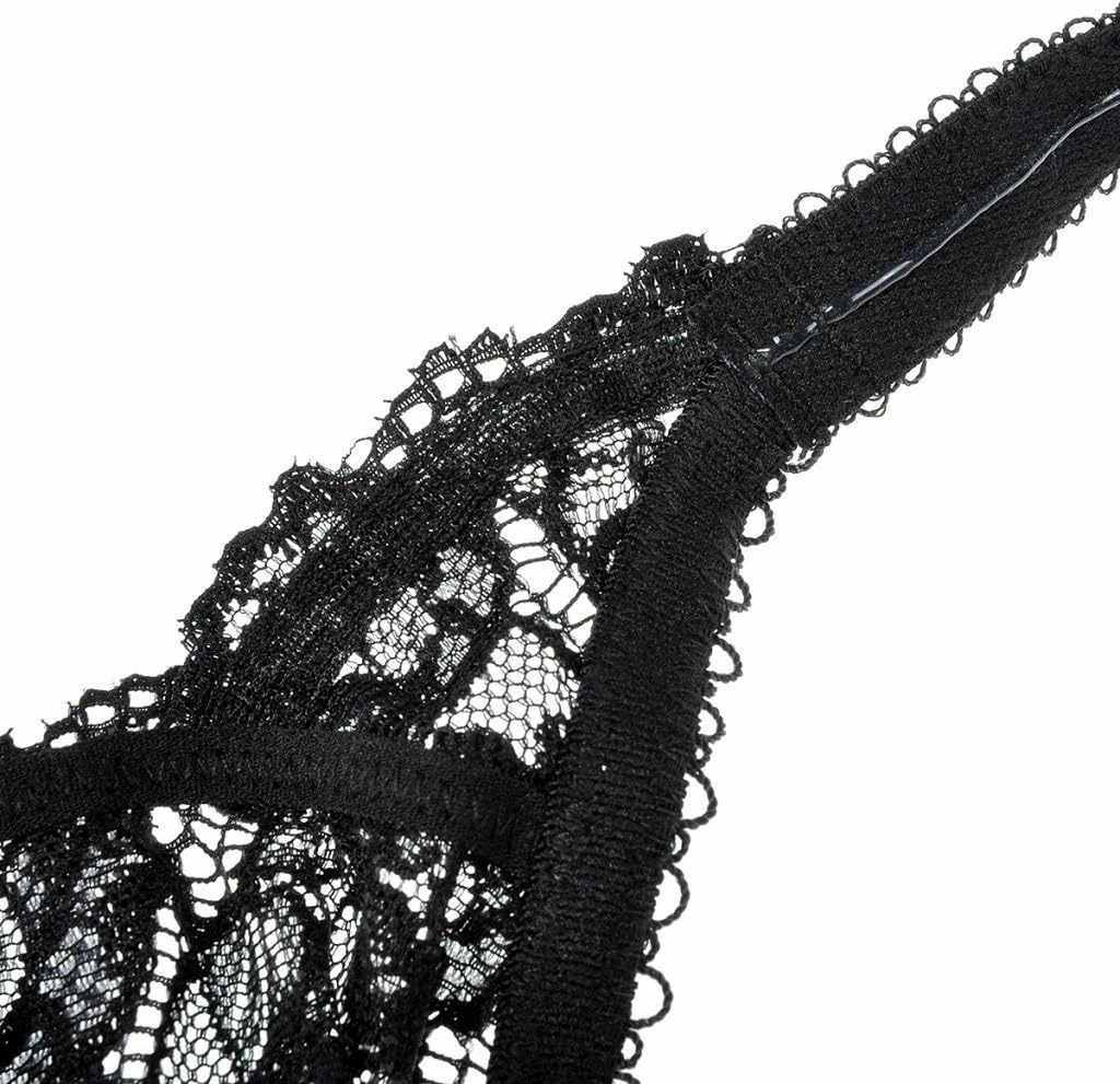 DELIMIRA Women's Plus Size Full Coverage Underwire Unlined Minimizer Lace Bra