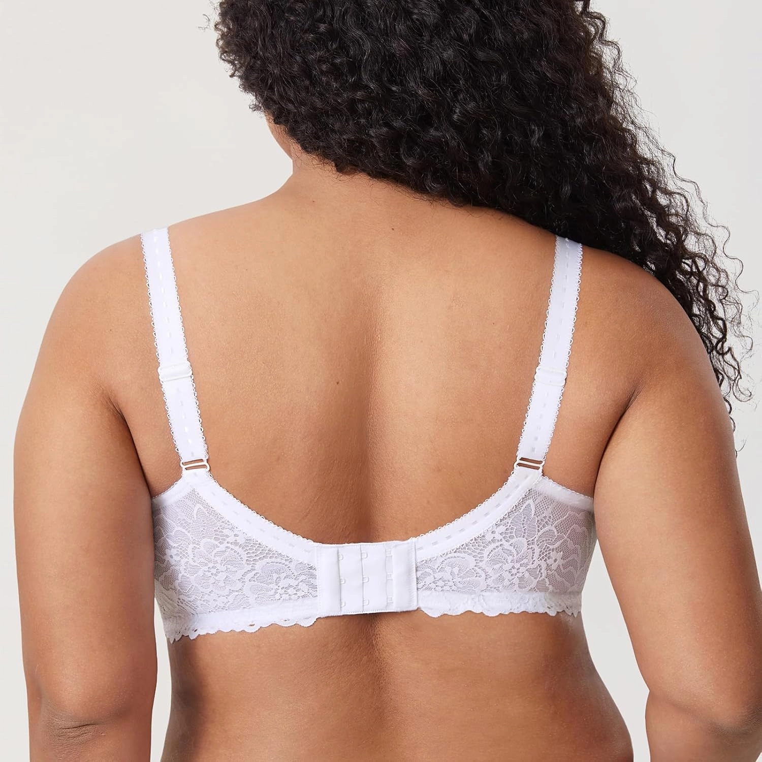 DELIMIRA Women's Plus Size Minimizer Bras Full Coverage Lace Unlined Underwire Bra B-K Cups