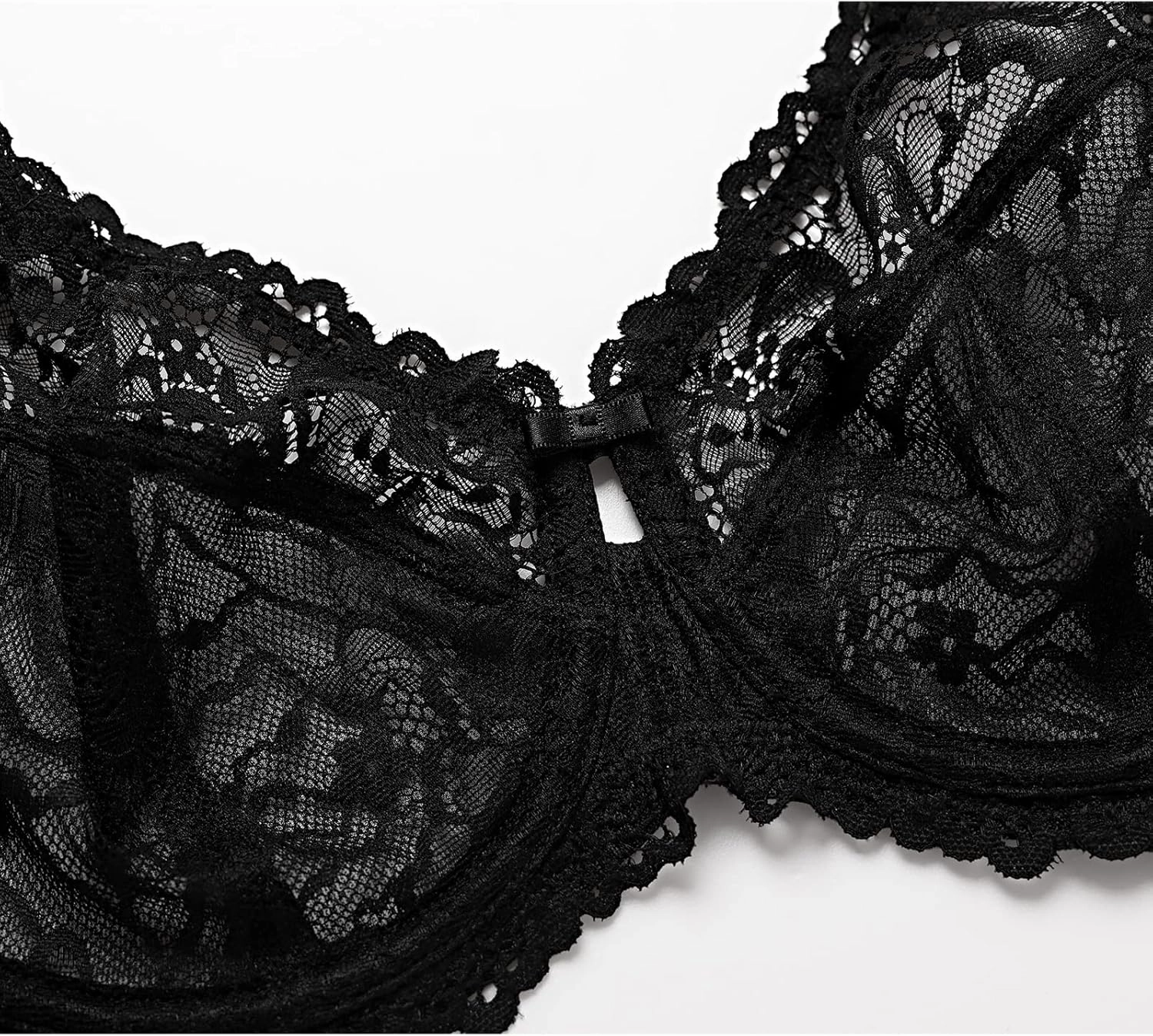 DELIMIRA Women's Plus Size Minimizer Bras Full Coverage Lace Unlined Underwire Bra B-K Cups