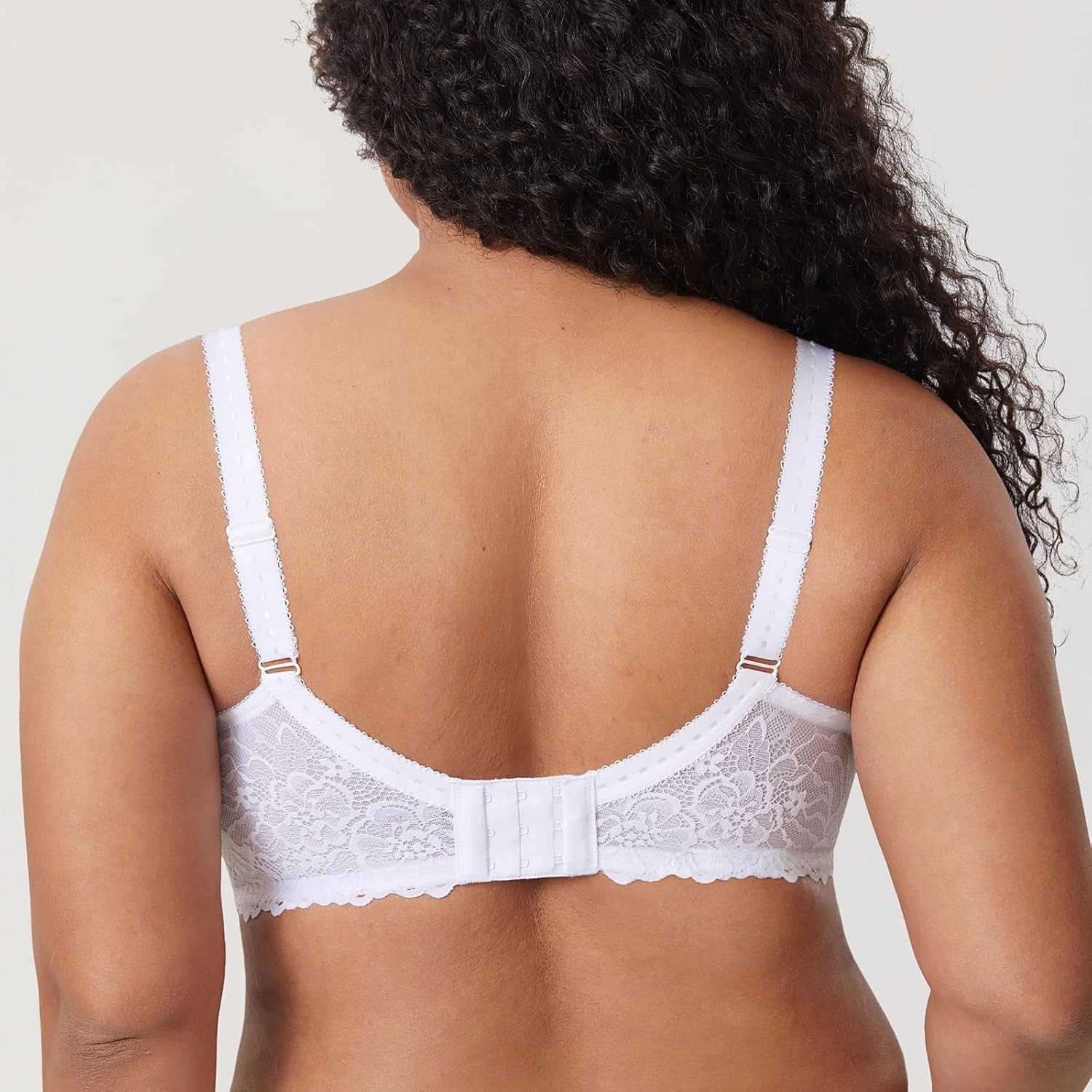 DELIMIRA Women's Plus Size Minimizer Bras Full Coverage Lace Unlined Underwire Bra B-K Cups