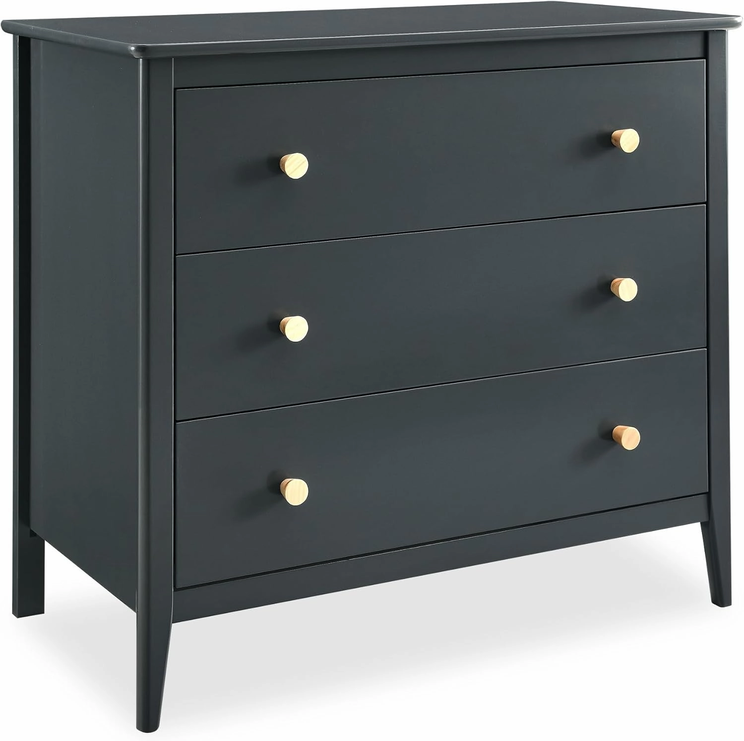 Delta Children Callum 3 Drawer Dresser, Charcoal Grey/Natural