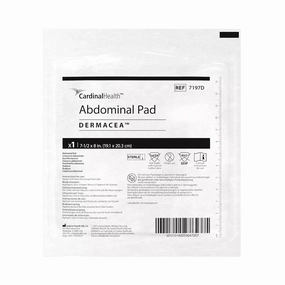 Dermacea™ Abdominal Gauze Pad, Sterile, 7.5 x 8IN, Case of 216
