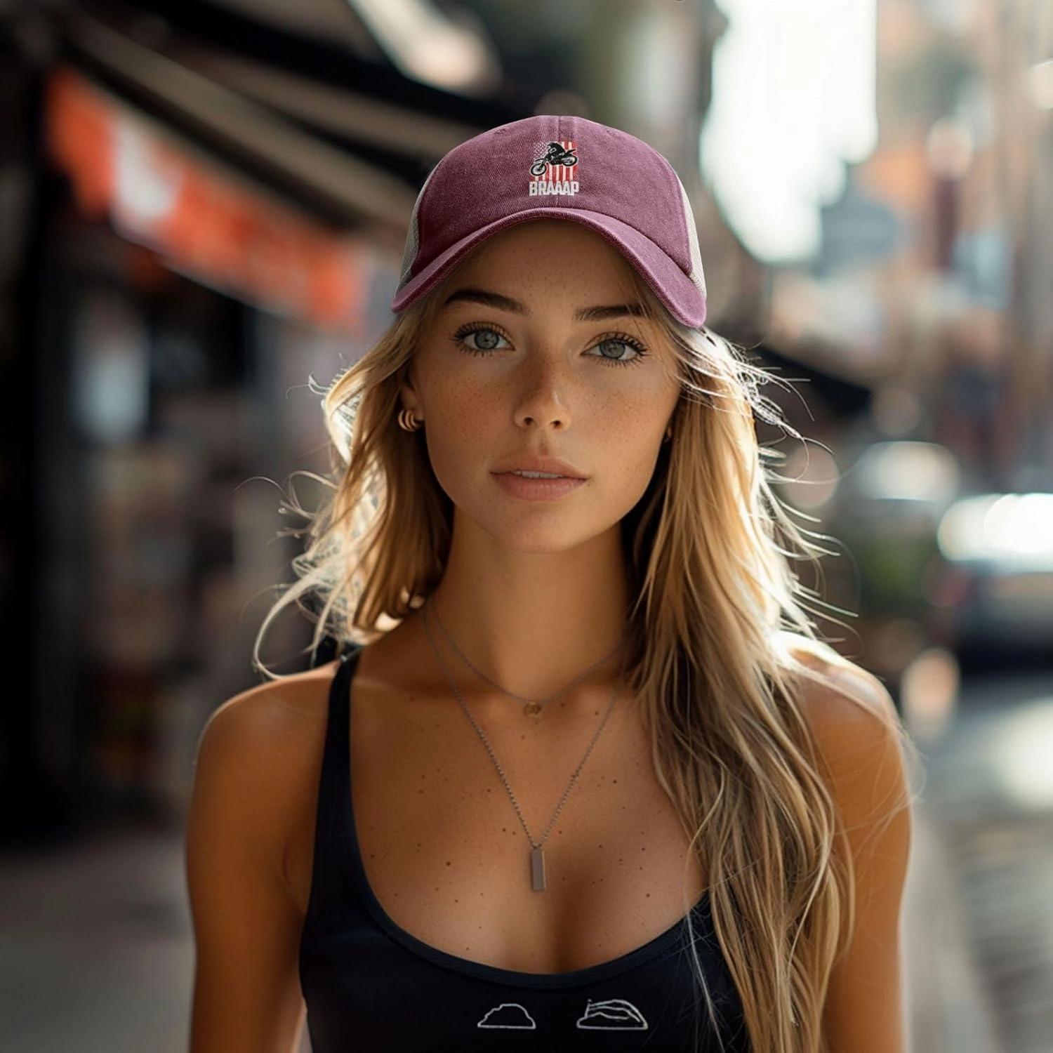 Dirt BKE Motocross American Flag Adjustable Mesh Baseball Cap Washed Dad Hat for Men Woman