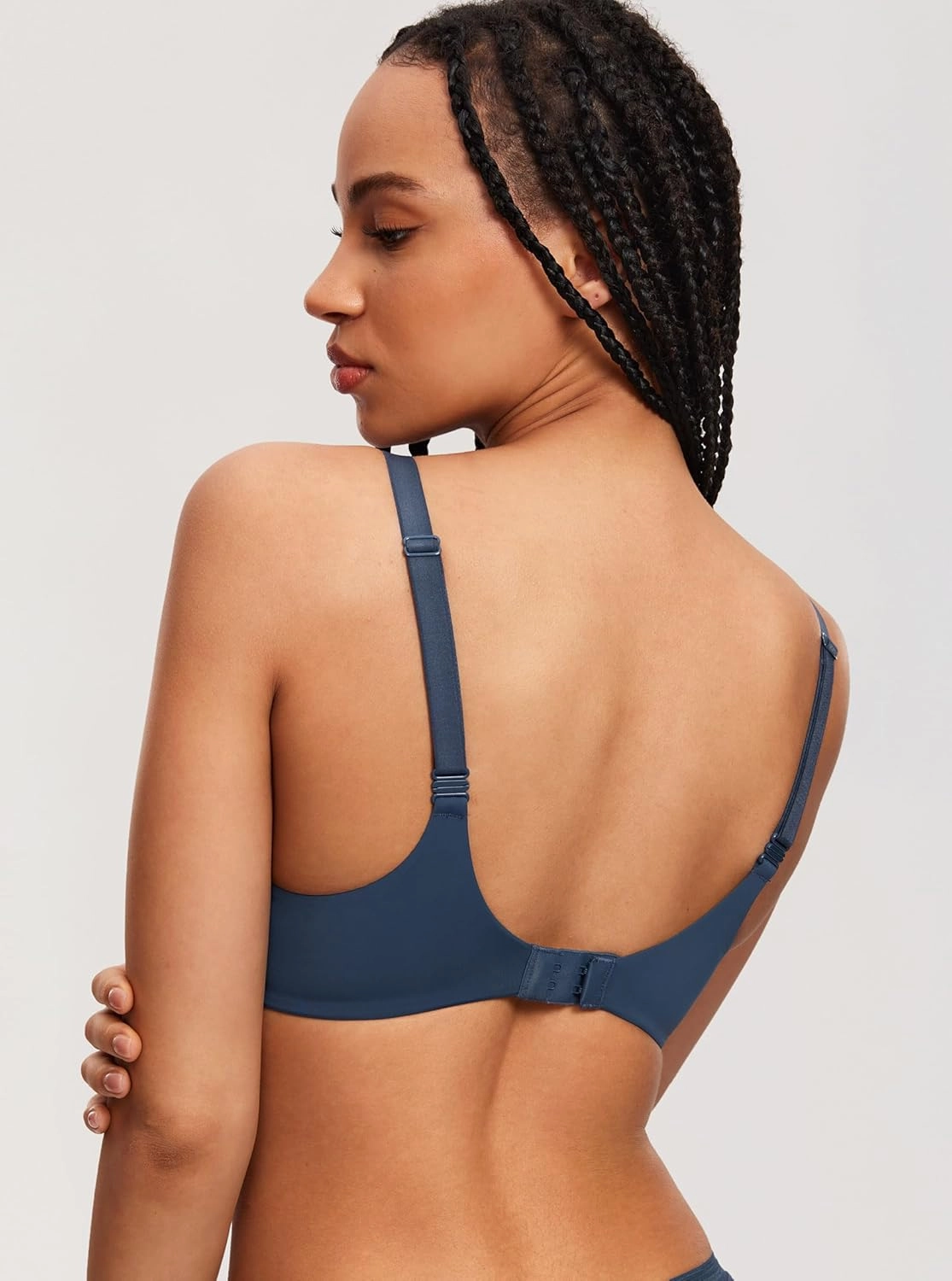 DOBREVA Women's Push Up T-Shirt Bra Underwire Padded Bras Plunge Full Coverage