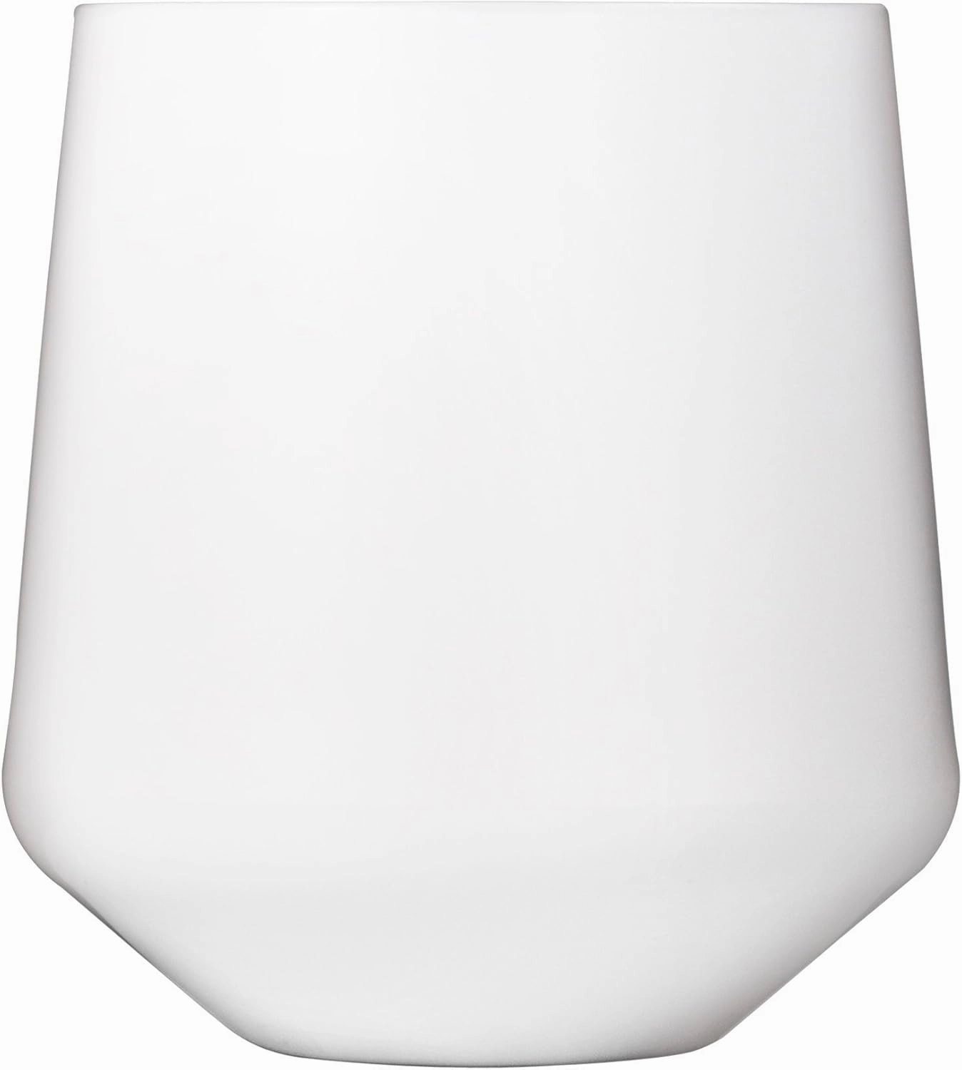 Drinique Unbreakable Stemless Wine Glasses (Set of 4) 12oz Tritan Plastic Stemless Glassware for Indoor or Outdoor Use - White