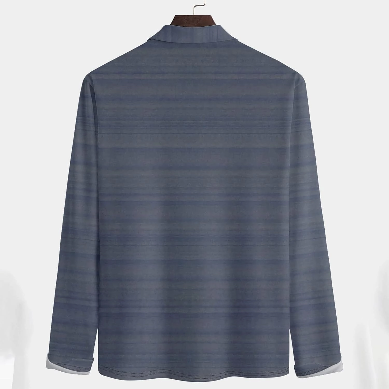DuDubaby Summer Shirts for Men Lapel Long Sleeve Printed Casual Top Loose Sports Lapel Shirt