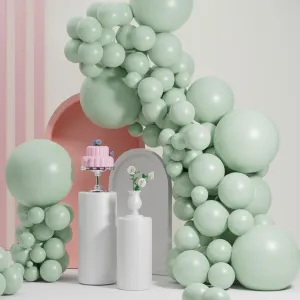 Dusty Green Balloons, Scmdoti Light Green Balloons Different Sizes 18 12 10 5 Inches, Green Balloon Garland Arch for Birthday Baby Shower Graduation Wedding Anniversary Party Decorations(DustyGreen)