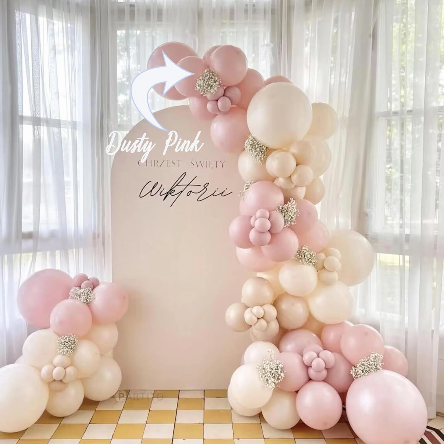 Dusty Pink Balloons - Different Sizes 18, 12, 10, 5 Inches - Pink Balloon Garland Arch for Birthday, Baby Shower, Wedding, Graduation Parties