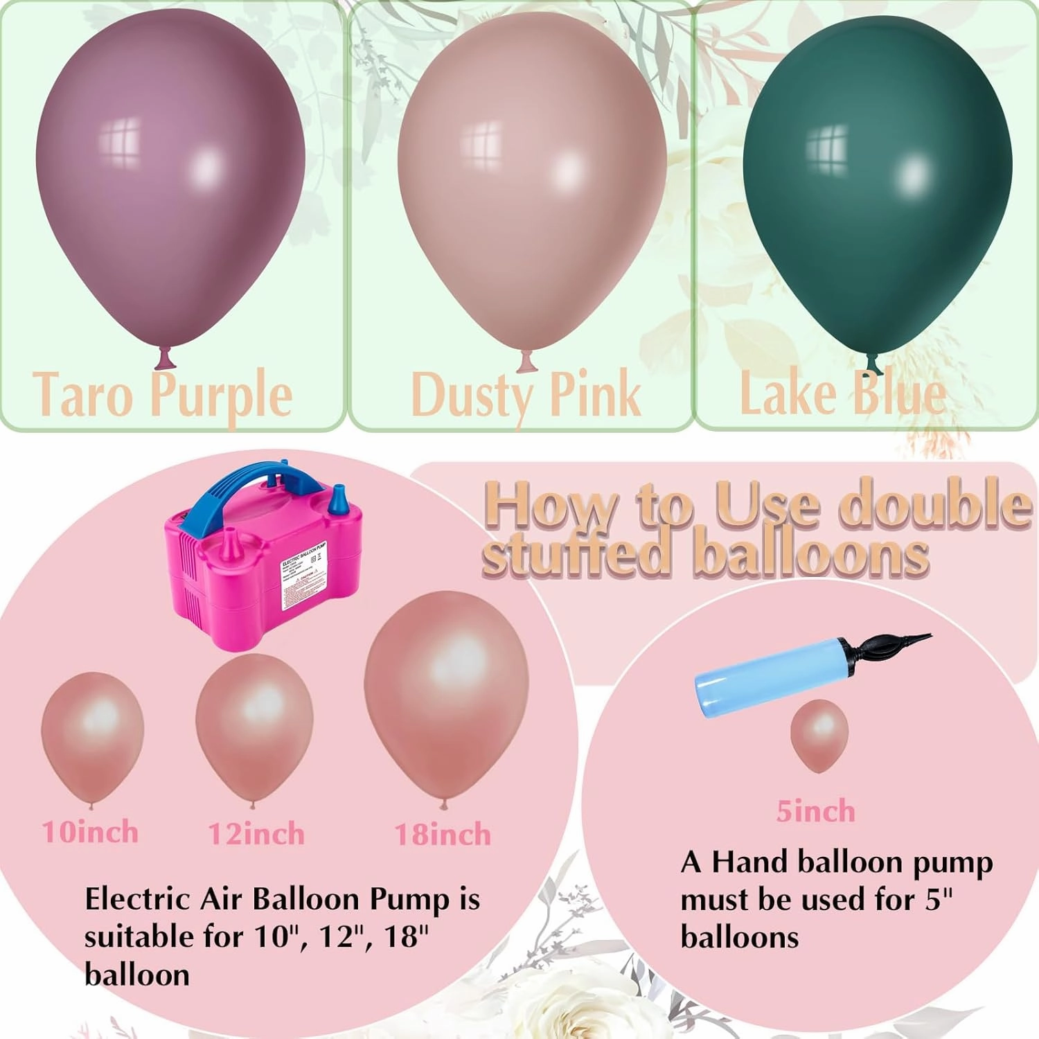 Dusty Pink Balloons - Different Sizes 18, 12, 10, 5 Inches - Pink Balloon Garland Arch for Birthday, Baby Shower, Wedding, Graduation Parties