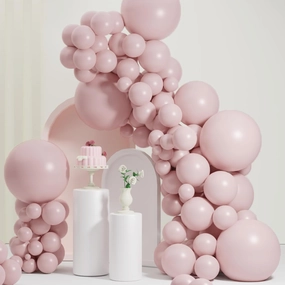 Dusty Pink Balloons - Different Sizes 18, 12, 10, 5 Inches - Pink Balloon Garland Arch for Birthday, Baby Shower, Wedding, Graduation Parties