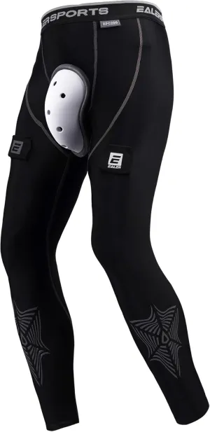 EALER Compression Hockey Pants Cut-Resistant, with Core Protective Bio-Flex Cup - Hockey Jock for Men & Boys