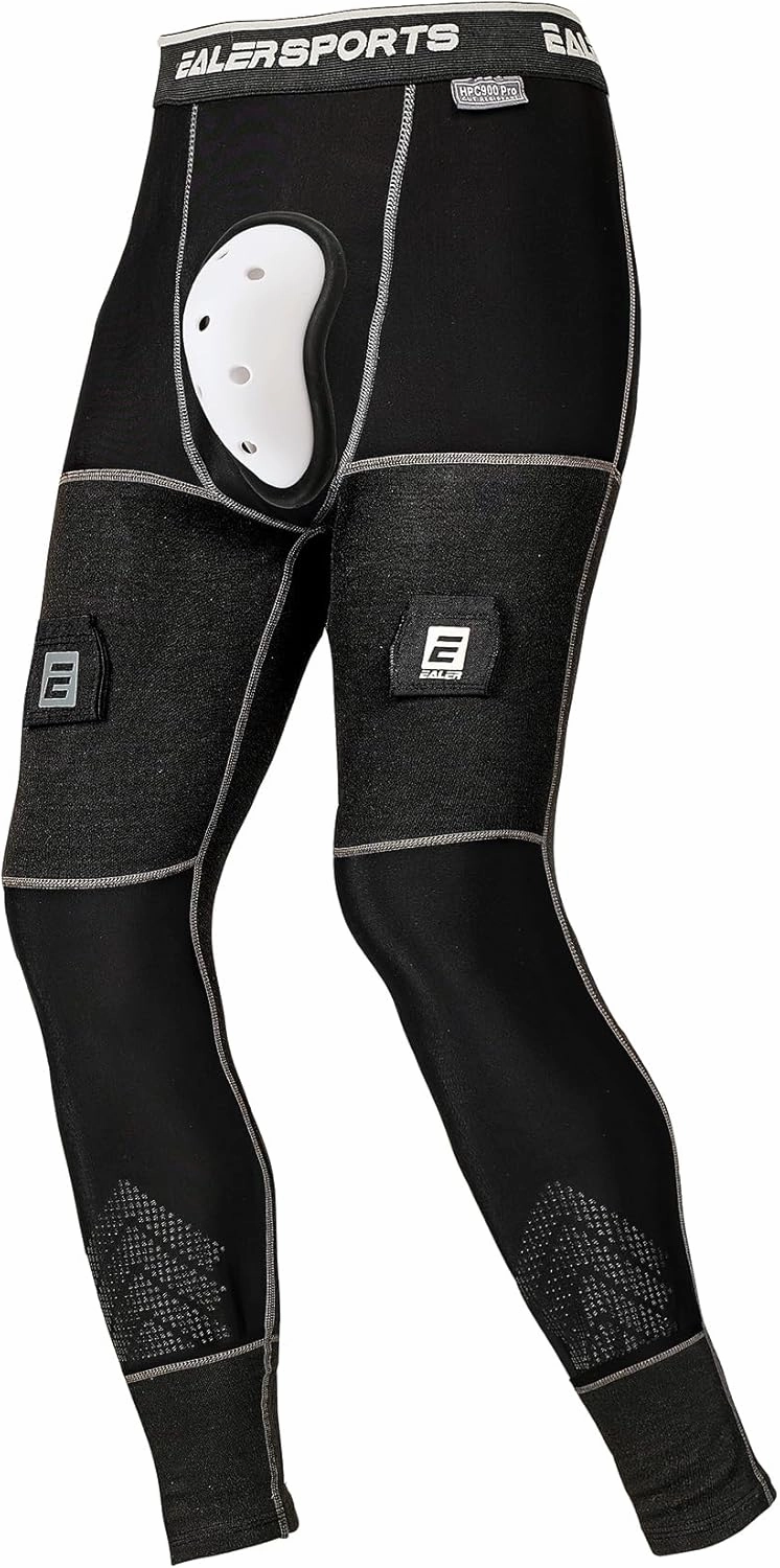 EALER Compression Hockey Pants Cut-Resistant, with Core Protective Bio-Flex Cup - Hockey Jock for Men & Boys