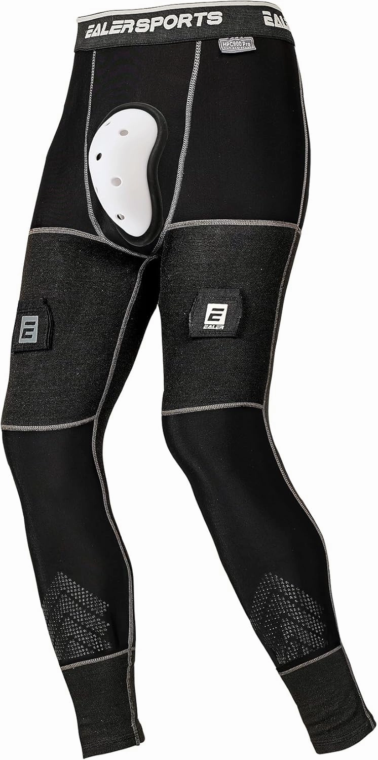 EALER Compression Hockey Pants Cut-Resistant, with Core Protective Bio-Flex Cup - Hockey Jock for Men & Boys