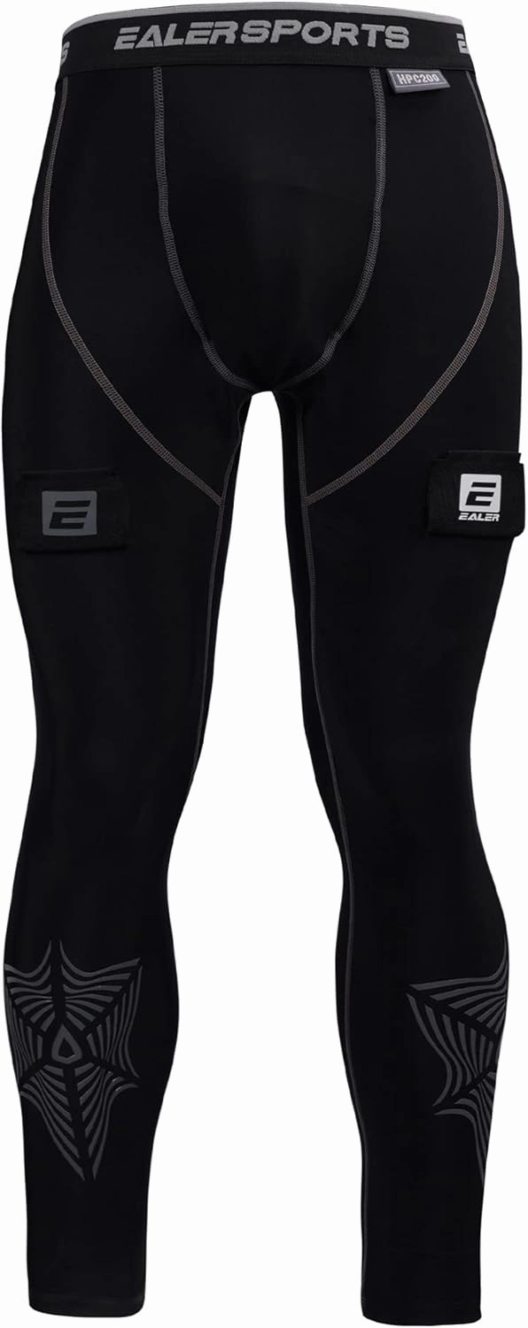 EALER Compression Hockey Pants Cut-Resistant, with Core Protective Bio-Flex Cup - Hockey Jock for Men & Boys