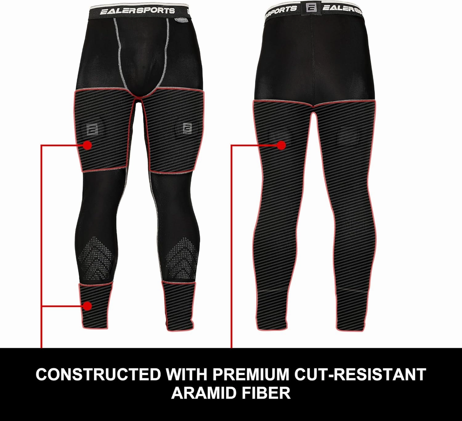 EALER Compression Hockey Pants Cut-Resistant, with Core Protective Bio-Flex Cup - Hockey Jock for Men & Boys