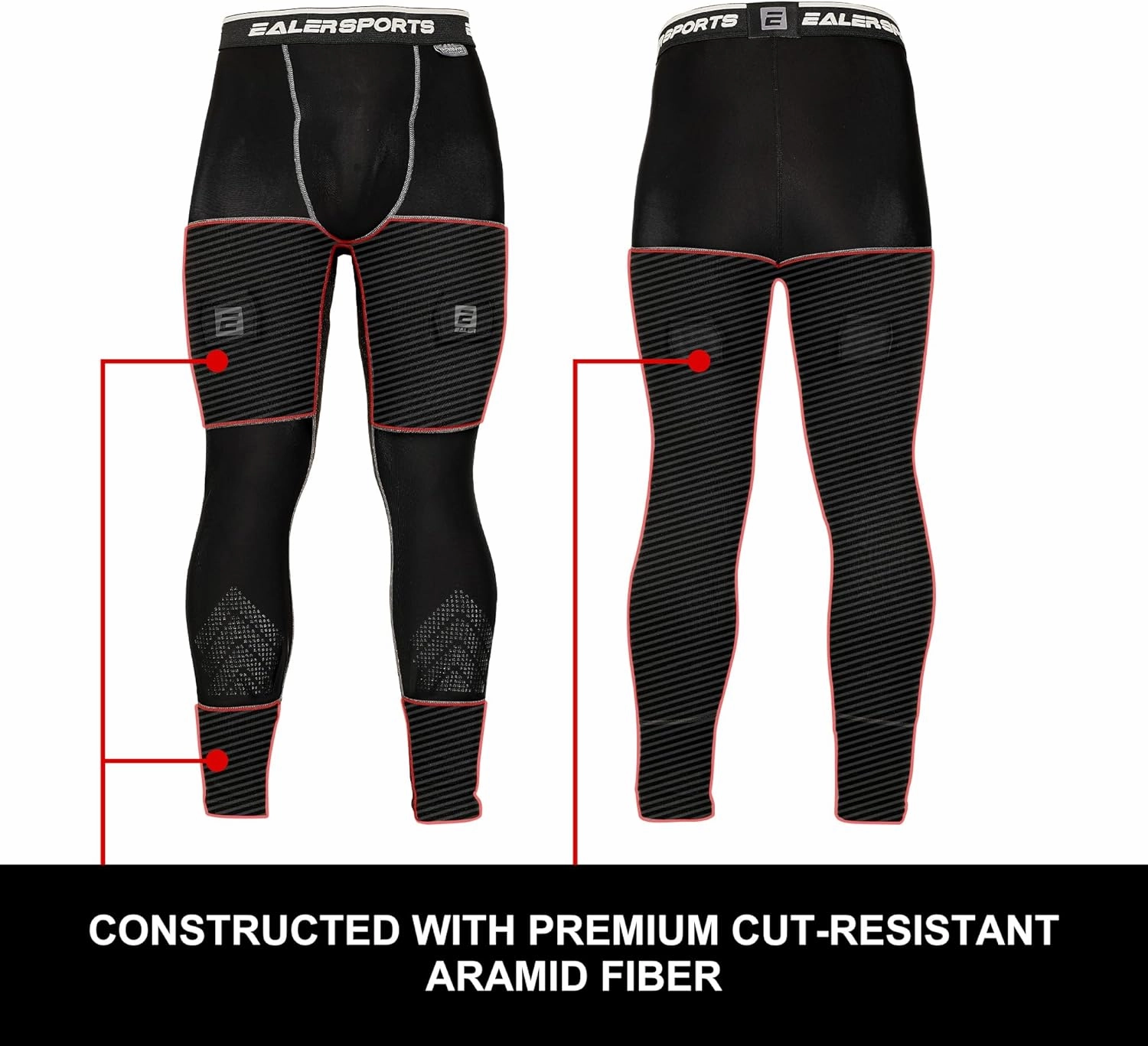 EALER Compression Hockey Pants Cut-Resistant, with Core Protective Bio-Flex Cup - Hockey Jock for Men & Boys