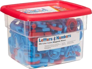 Educational Insights Color-Coded Uppercase & Lowercase AlphaMagnets and MathMagnets, Set of 214 Letters, Numbers, Punctuation & Math Symbols, Preschool Kindergarten Classroom Must Haves, Ages 3 
