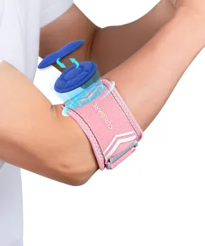 Elbow Brace for Tennis & Golfers Pain Relief, 2025 New Updated Tennis Elbow Strap with Breathable Fabric, All Day Comfort Tendonitis Elbow Brace for Sports and Daily Life (Pink)